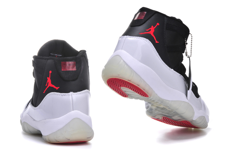 Air Jordan 11 Mens Shoes Black/White/Red Online